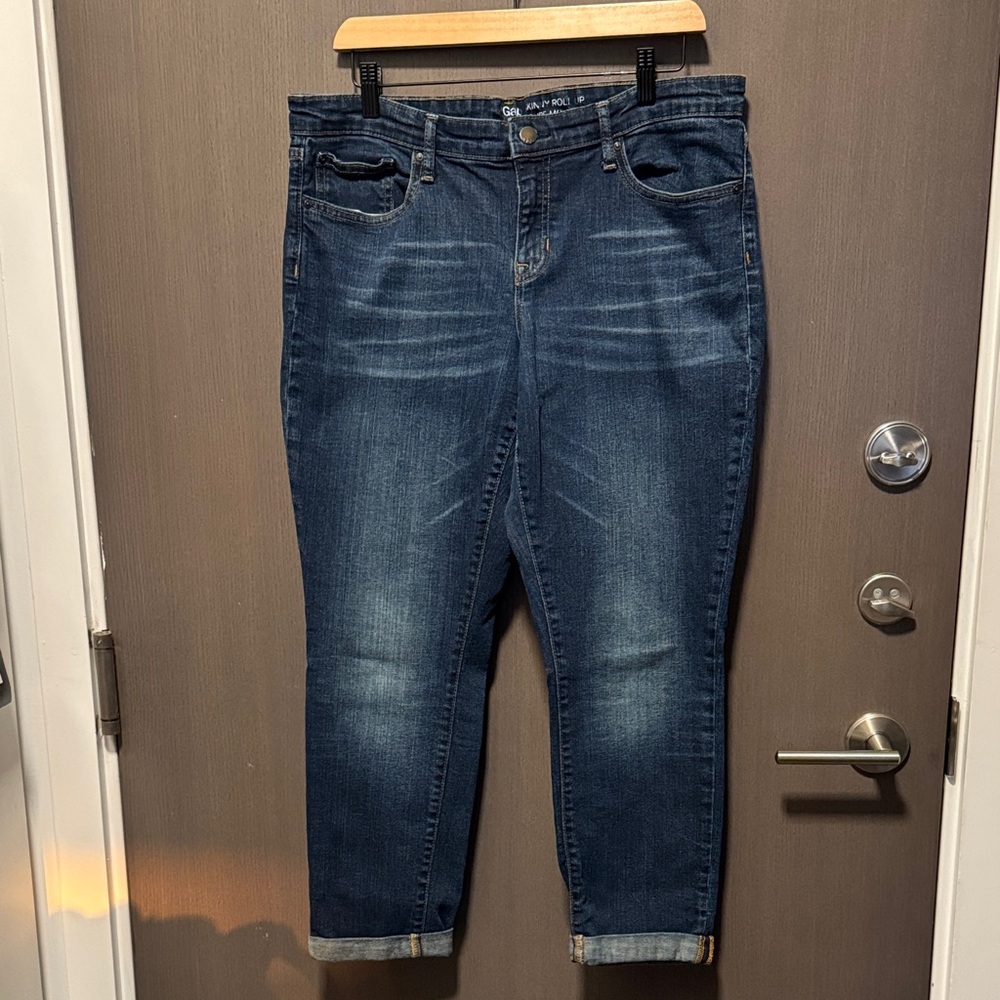 GAP Indigo Skinny Roll-Up Jeans